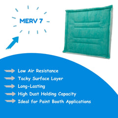 Spray Booth Intake Tacky Filter Panel, Internal Frame