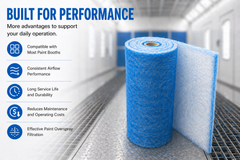 Paint Booth Exhaust Fiberglass Filter Roll - 200ft, Paint Arrester