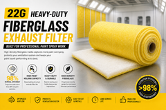 Heavy-Duty Paint Booth Exhaust Fiberglass Filter Roll - 100ft