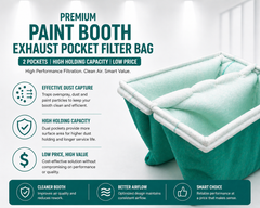 Paint Booth Exhaust Filter Pocket, High Capacity for Spray Booth