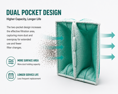 Paint Booth Exhaust Filter Pocket, High Capacity for Spray Booth